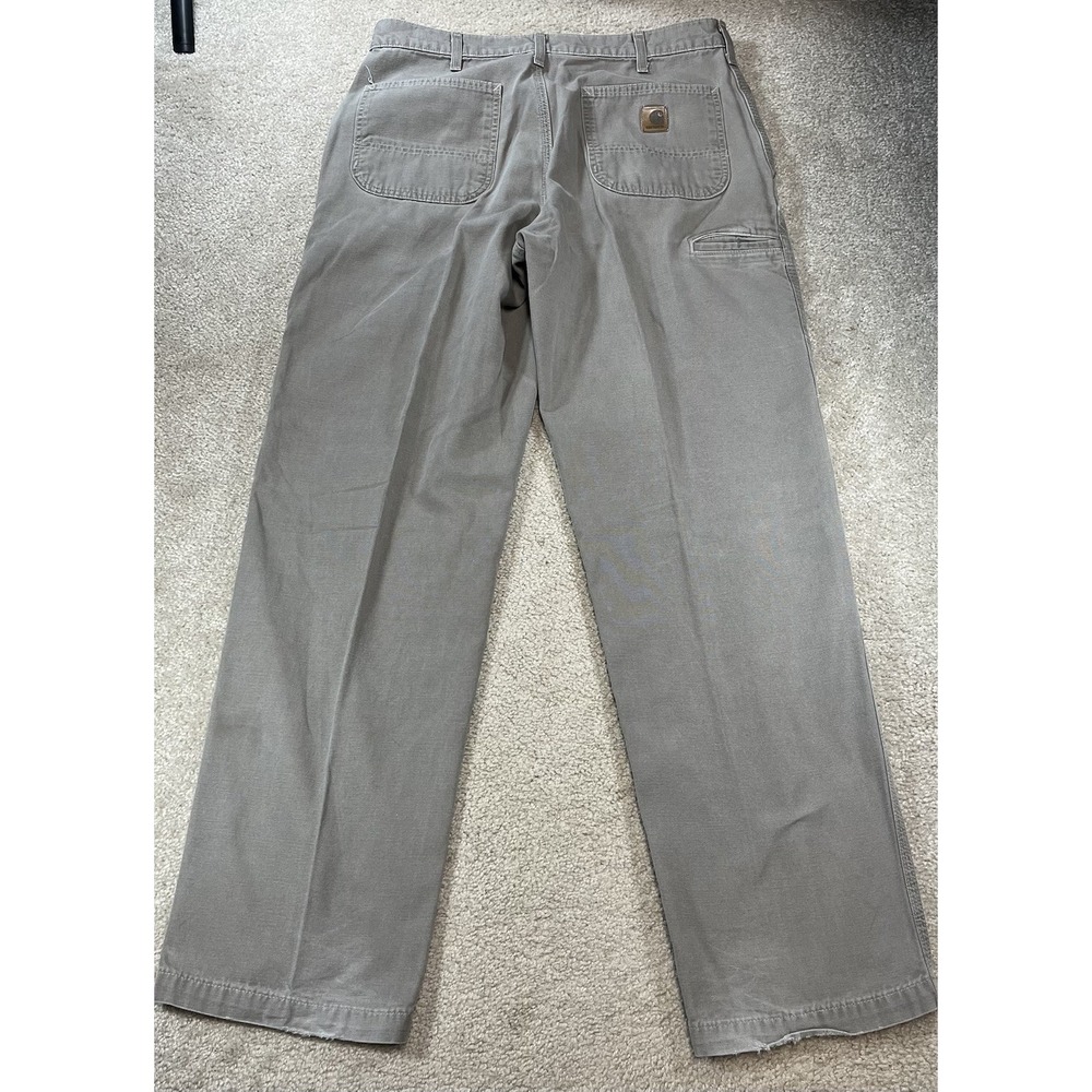 Carhartt Pants Mens 36x34 Dungaree Fit Workwear Utility Pants Y2K Vintage - Picture 6 of 11